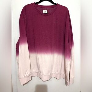 Dip Dye Ivory Ella Crew Sweater Womens XXL